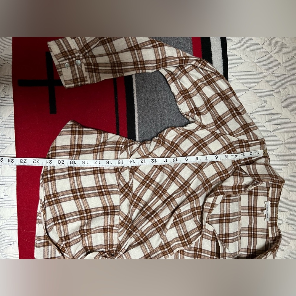 Heartlooms Twist-Front, Surplice Bodice, Flannel Top - Picture 9 of 12